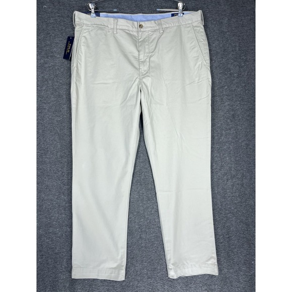 Polo Ralph Lauren Pants Mens 40x30 Beige Chino Stretch Straight Fit Preppy NWT